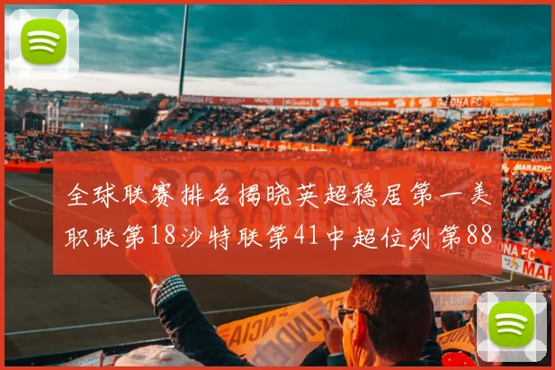 全球联赛排名揭晓英超稳居第一美职联第18沙特联第41中超位列第88